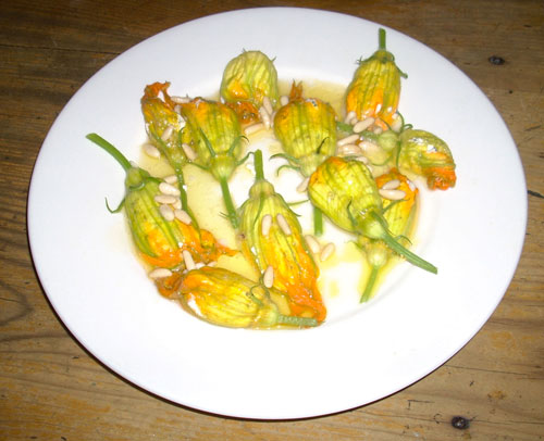 Stuffed Zucchini Flowers with Ricotta Cheese